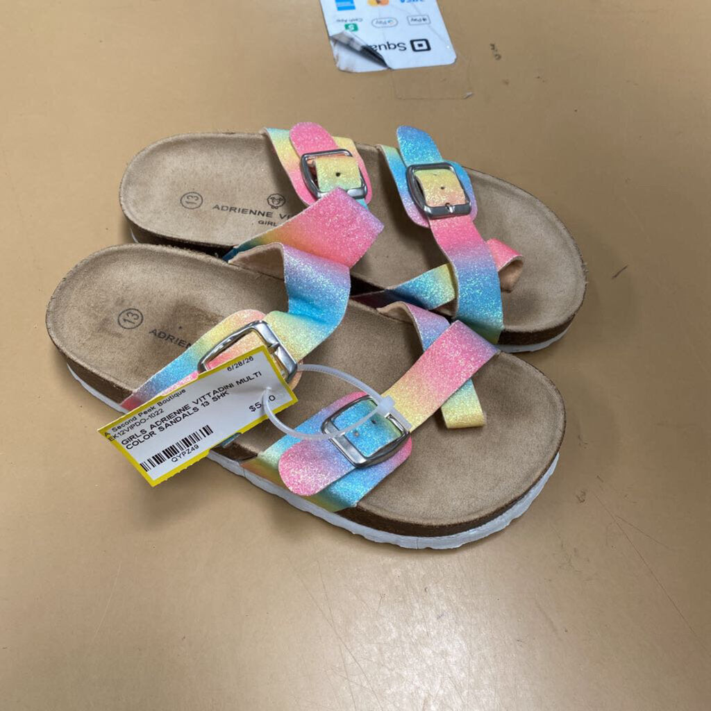 GIRLS ADRIENNE VITTADINI MULTI COLOR SANDALS 13
