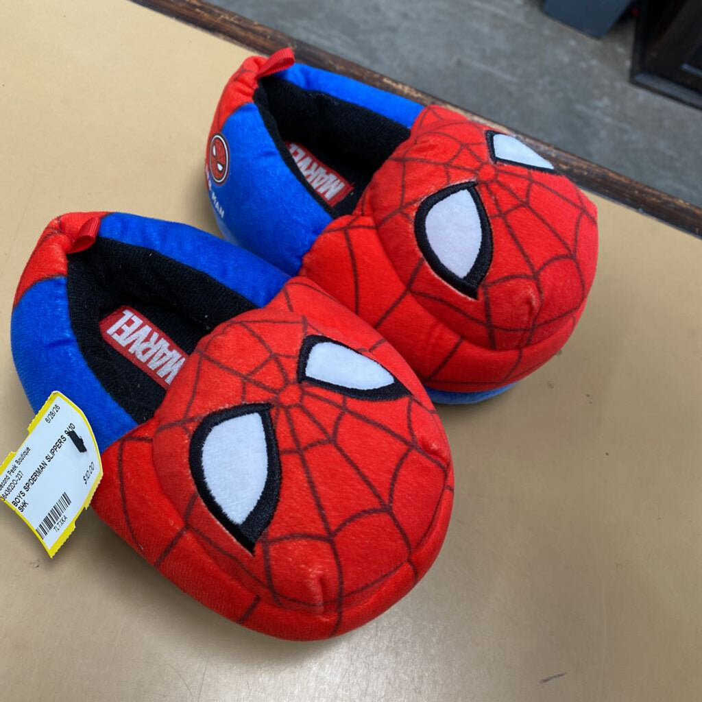 BOYS SPIDERMAN SLIPPERS 9/10