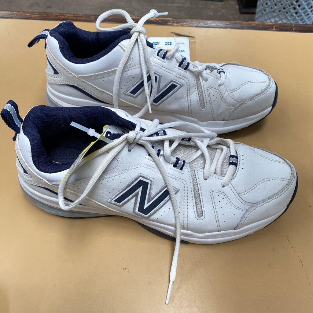 MENS NEW BALANCE SHOES WHITE/NAVY BLUE SIZE UNKNOWN