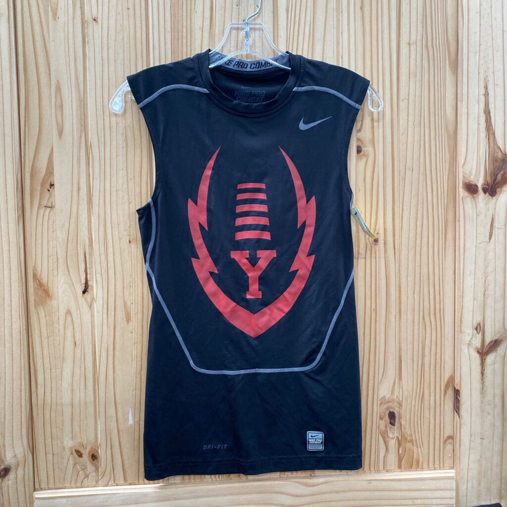 NIKE PRO COMBAT TANK BLK/RED S