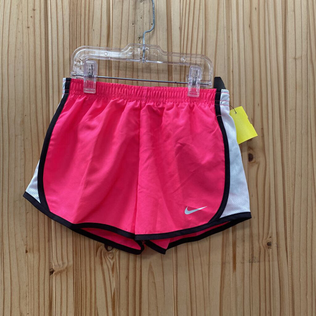 GIRLS NIKE SHORTS HOT PINK/WHITE/BLK 6X