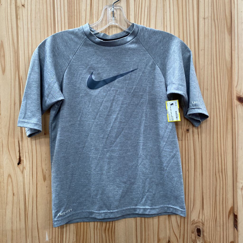 BOYS NIKE SHIRT GREY/BLK M 10