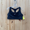 GIRLS NIKE SPORTS BRA BLK/WHITE M 10