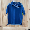 BOYS UNDER ARMOUR BLUE/GREY POLO SHIRT YLG 10