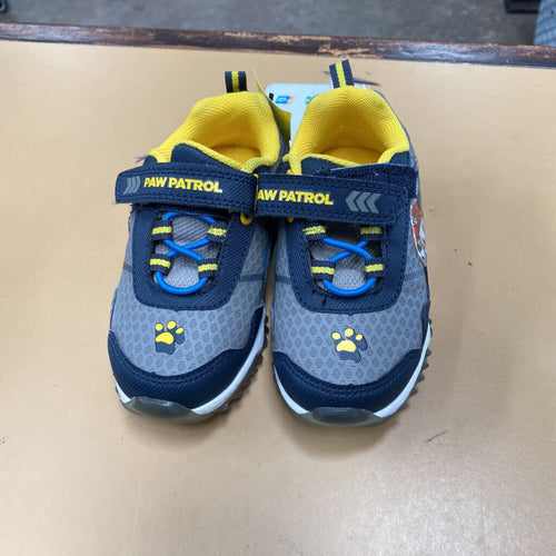 BOYS PAW PATROL SHOES GREY/NAVY BLUE/YELLOW 8