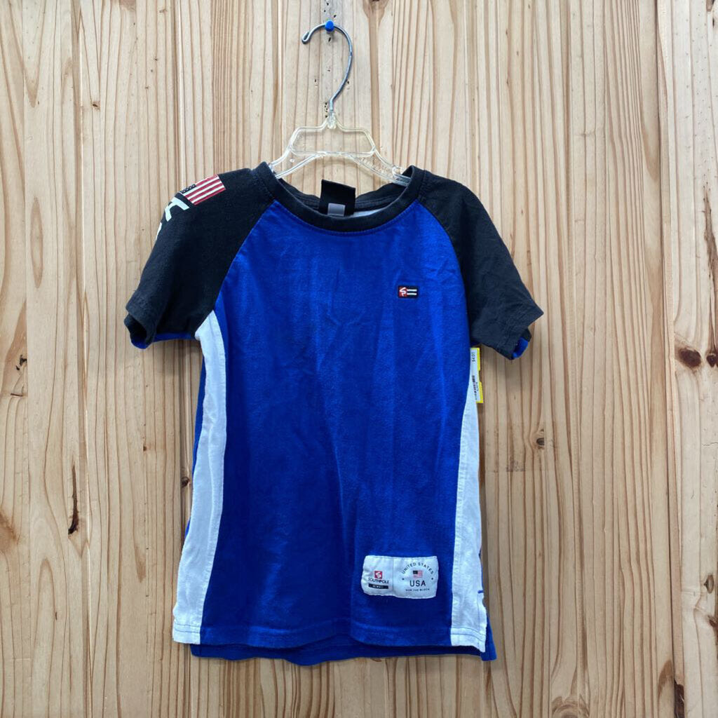 BOYS SOUTH POLE SHIRT ROYAL BLUE/NAVY BLUE M 5