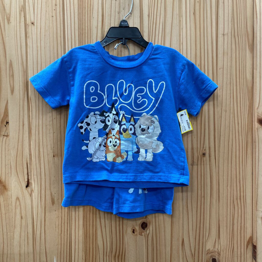 BOYS BLUEY 2PC SET BLUE 3T
