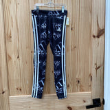 GIRLS ADIDAS LEGGINGS BLK/WHITE S 7/8
