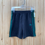 BOYS ADIDAS SHORTS BLK/GREEN 5