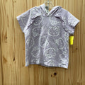 GIRLS HELLO KITTY HOODED SHIRT LILAC/WHITE 5/6