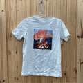 BOYS NIKE SHIRT WHITE/BRIGHT ORANGE W/MARSHAMALLOW L 12