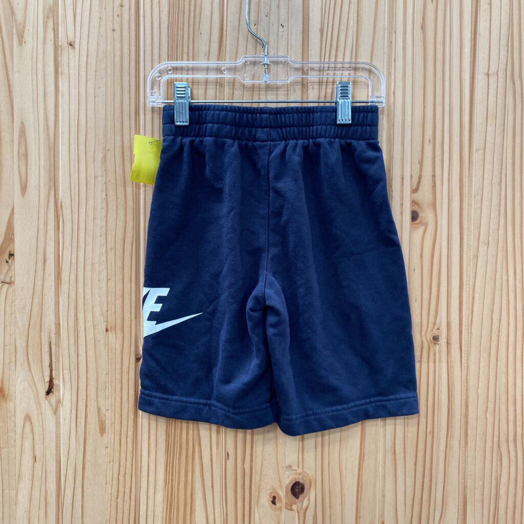 BOYS NIKE SHORTS NAVY BLUE/WHITE 7