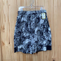 BOYS UNDER ARMOUR SHORTS BLK/WHITE/GREY YLG 12