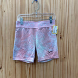 GIRLS NIKE PRO SHORTS PINK/WHITE M 10