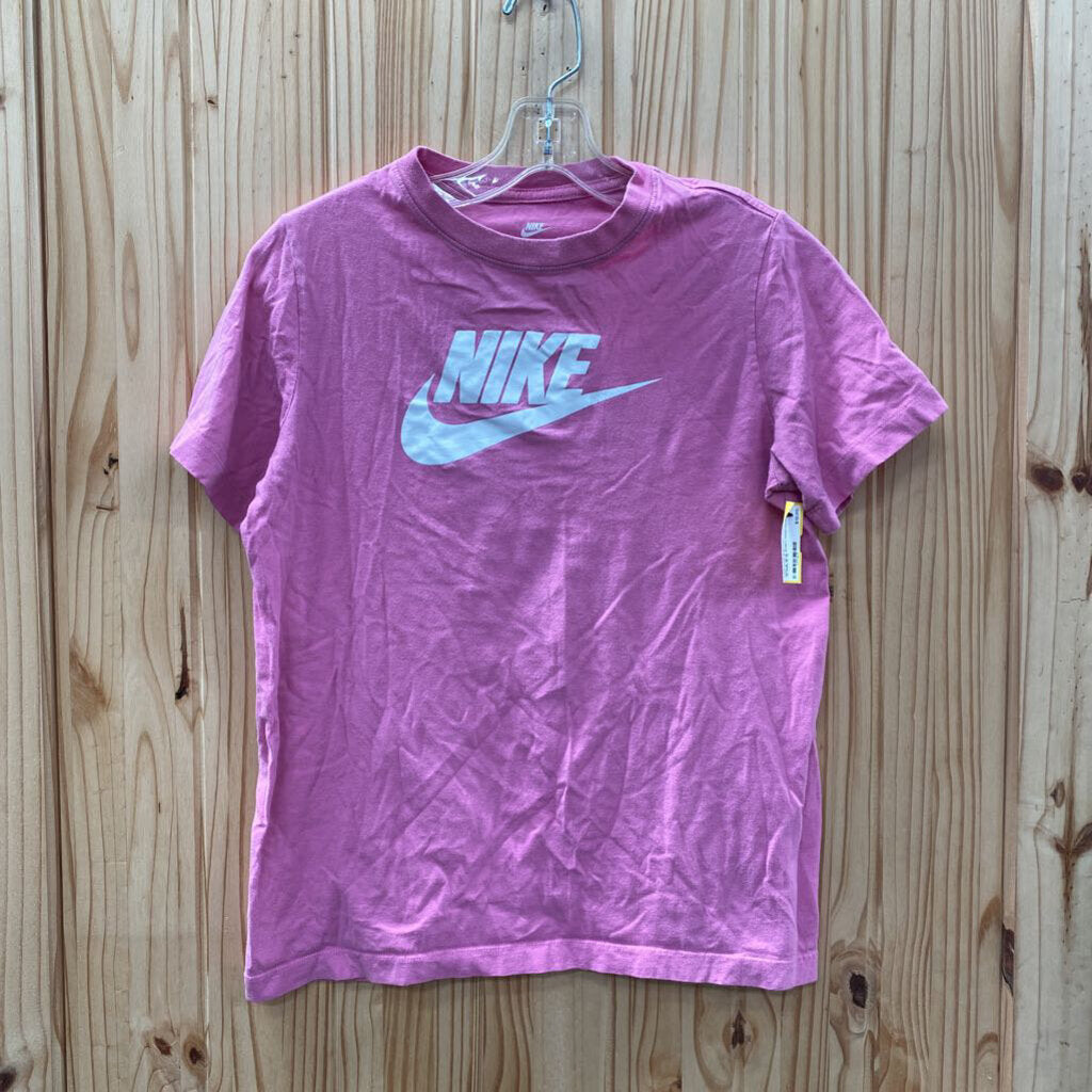 GIRLS NIKE SHIRT PINK/WHITE L 12