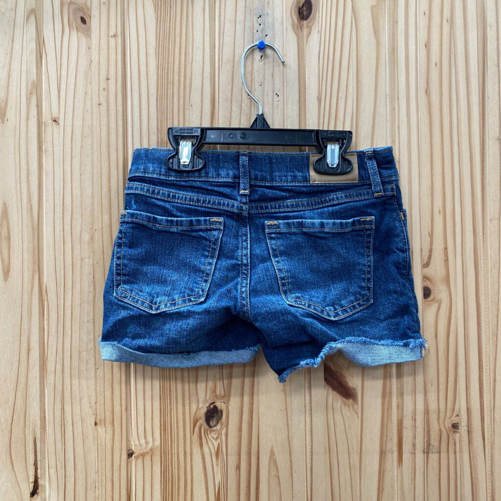 GIRLS ABERCROMBIE KIDS DK DENIM JEAN SHORTS 7/8