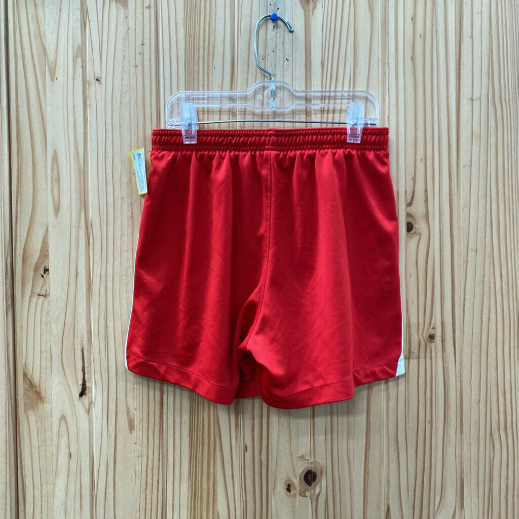 GIRLS NIKE SHORTS RED/WHITE 10/12