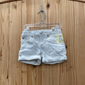 GIRLS LEVIS WHITE DENIM JEAN SHORTS 7 REGULAR