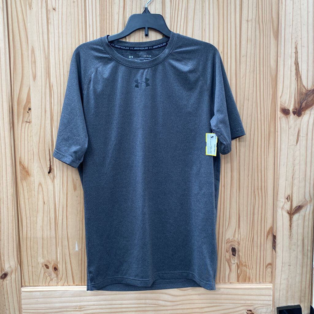 MENS UNDER ARMOUR GREY/BLK SHIRT L