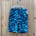 BOYS GAP KIDS SWIM TRUNKS CYAN/TEAL W/SHARKS XL 14 NWT