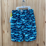BOYS GAP KIDS SWIM TRUNKS CYAN/TEAL W/SHARKS XL 14 NWT