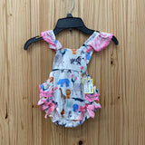 GIRLS SL TOMPER PINK/WHITE W/ANIMALS 0/3M