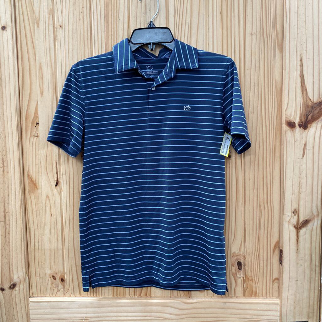 BOYS SOUTHERN TIDE NAVY BLUE POLO SHIRT XL 16