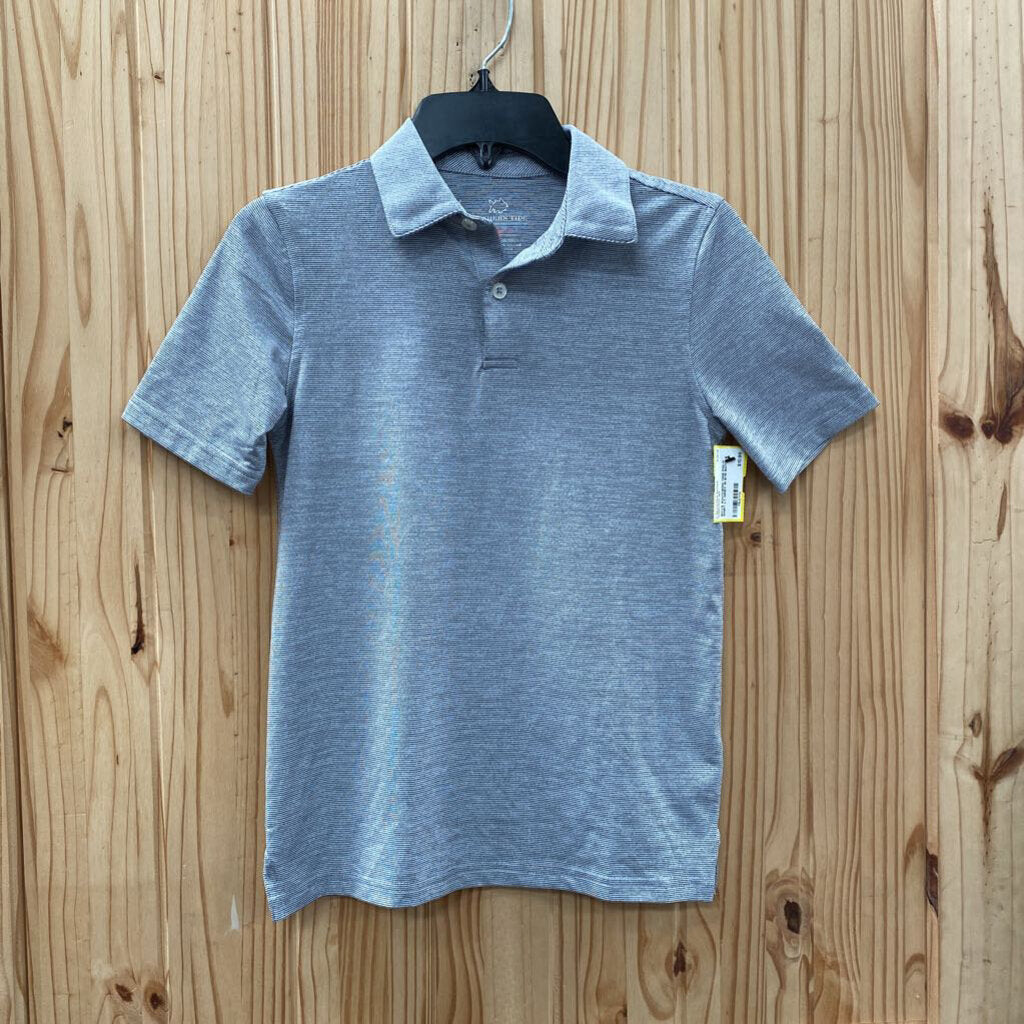BOYS SOUTHERN TIDE POLO SHIRT LT GREY M 8/10