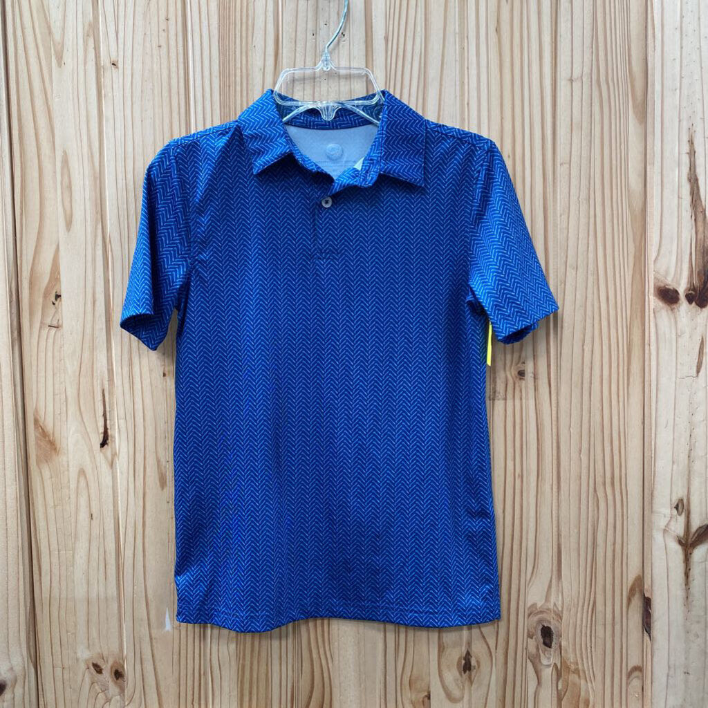 BOYS SOUTHERN TIDE BLUE POLO SHIRT M 8/10