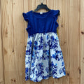 GIRLS SHEIN BLUE/WHITE FLORAL DRESS 5