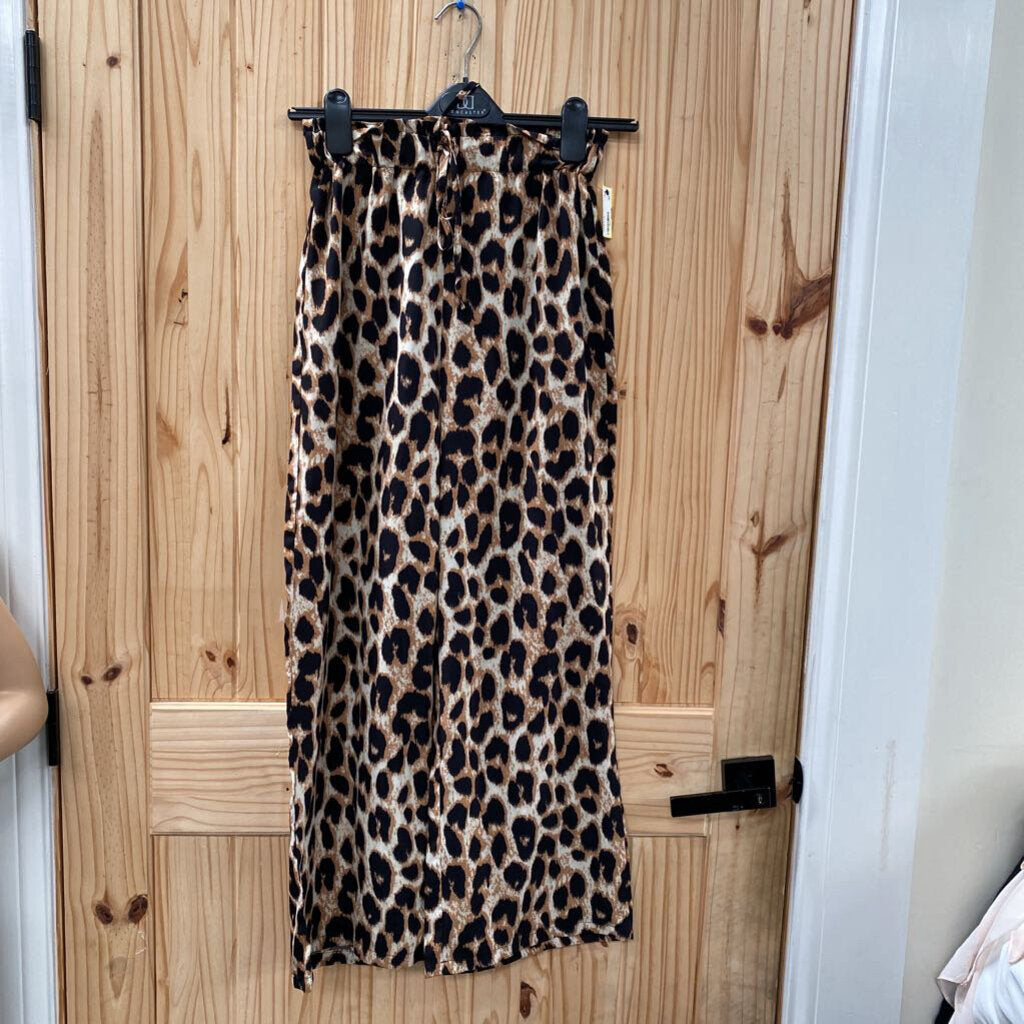 WOMENS LEOPARD CASUAL PANTS S