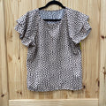 WOMENS SHEIN TAN/BLK TOP S