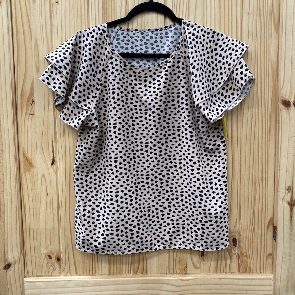 WOMENS SHEIN TAN/BLK TOP S