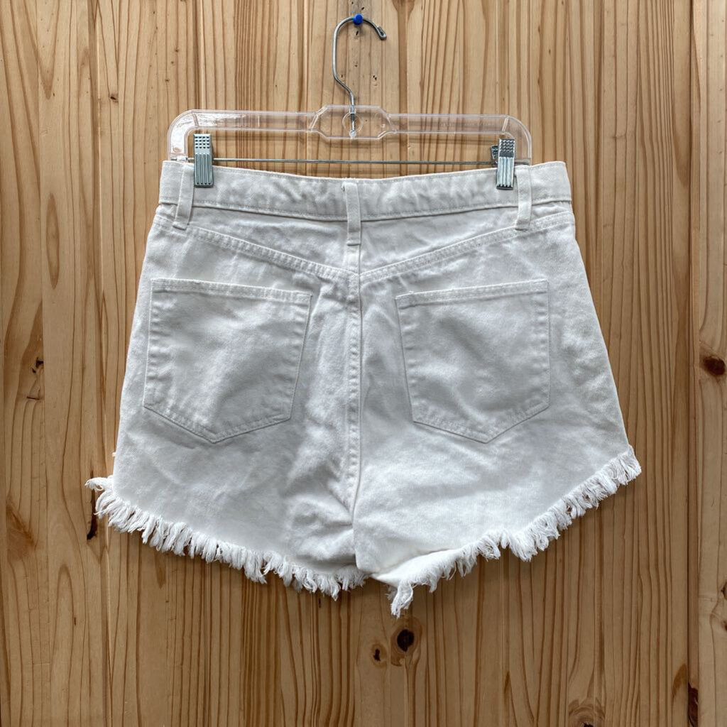 WOMENS WILD FABLE WHITE JEAN SHORTS 10
