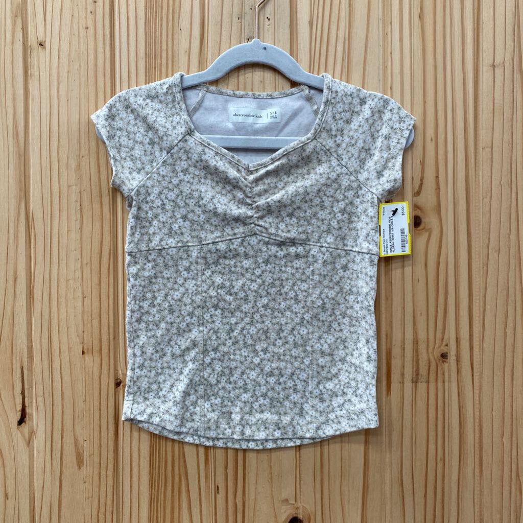 GIRLS ABERCROMBIE KIDS FLORAL SHIRT 5/6