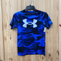 BOYS UNDER ARMOUR SHIRT BLUE/BLK YMD 10