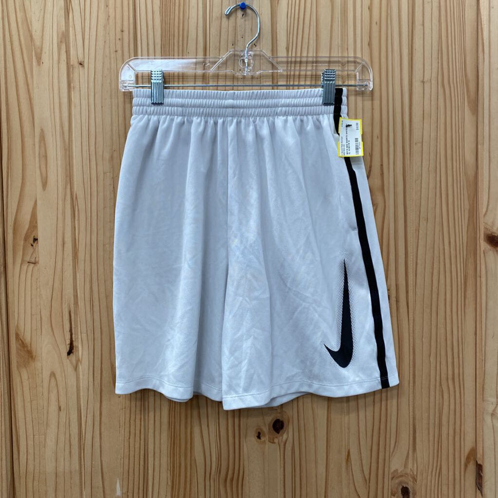 BOYS NIKE SHORTS WHITE/BLK XL 14