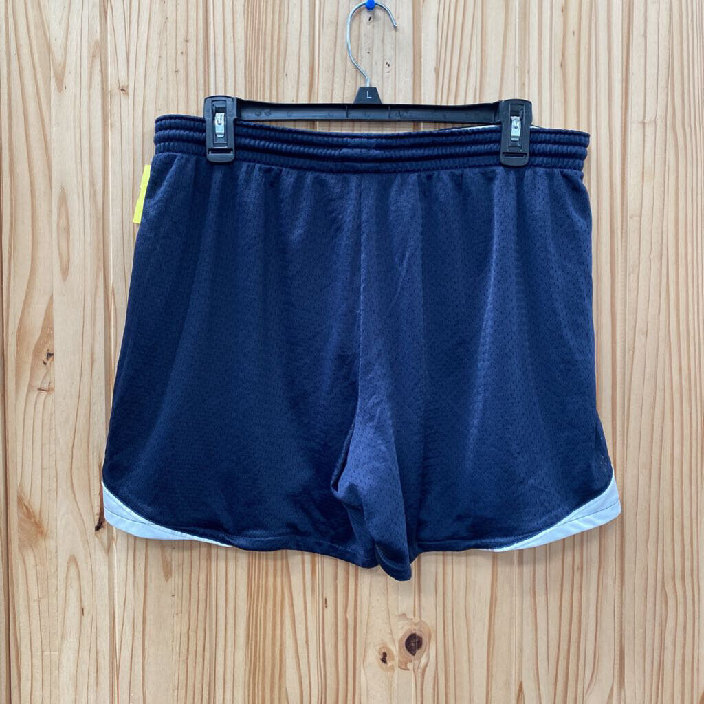 NIKE WOMENS L NAVY BLUE/WHITE SHORTS