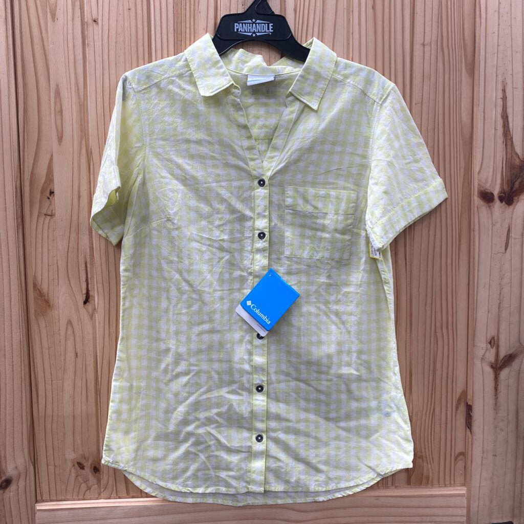 WOMENS S COLUMBIA LT YELLOW SHIRT NWT