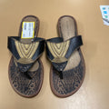 WOMENS ATTENTION SANDALS BLK/GOLD 6