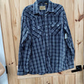 MENS COWBOY LEGEND BLK/WHITE PEARL SNAP SHIRT XXL