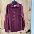 MENS AMERICAN EAGLE LS WINE SHIRT W/WHITE DOTS M