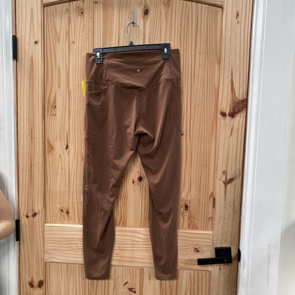 WOMENS HALARA BROWN LEGGINGS L NWT