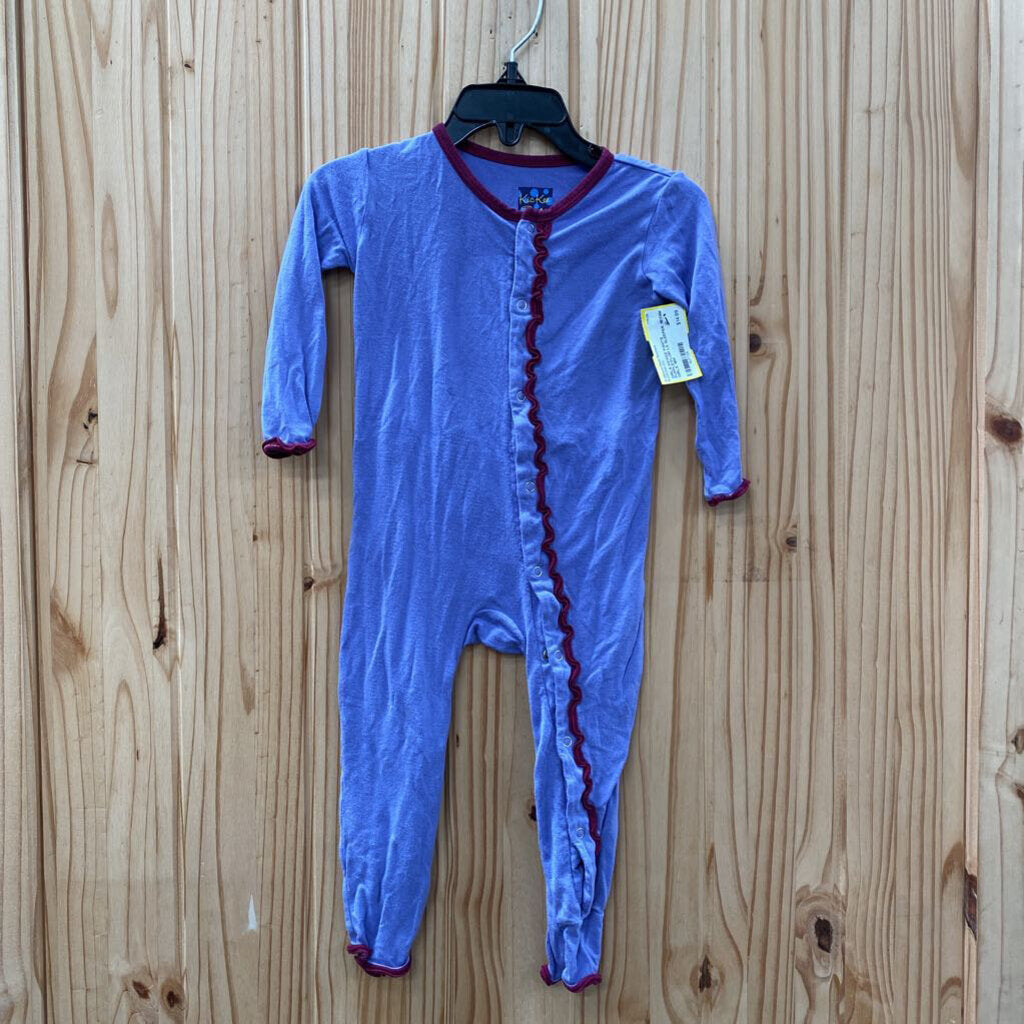 GIRLS KICKEE PANTS PURPLE/PLUM LS SLEEPER 18/24M