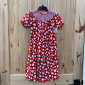 GIRLS SMOCKED OR NOT RED/WHITE DRESS 5