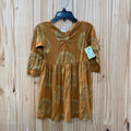 GIRLS KATE QUINN RUST LS DRESS W/PEACOCK 18/24M
