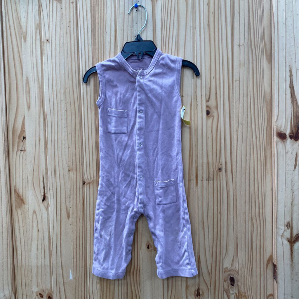 GIRLS LOVED BABY LT PURPLE SL ROMPER 9/12M