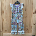 GIRLS FLORAL SL ROMPER W/BUNNY/EGGS 18/24M