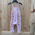 GIRLS ANGEL DEAR SL ROMPER LT PINK W/PEACHES 18/24M
