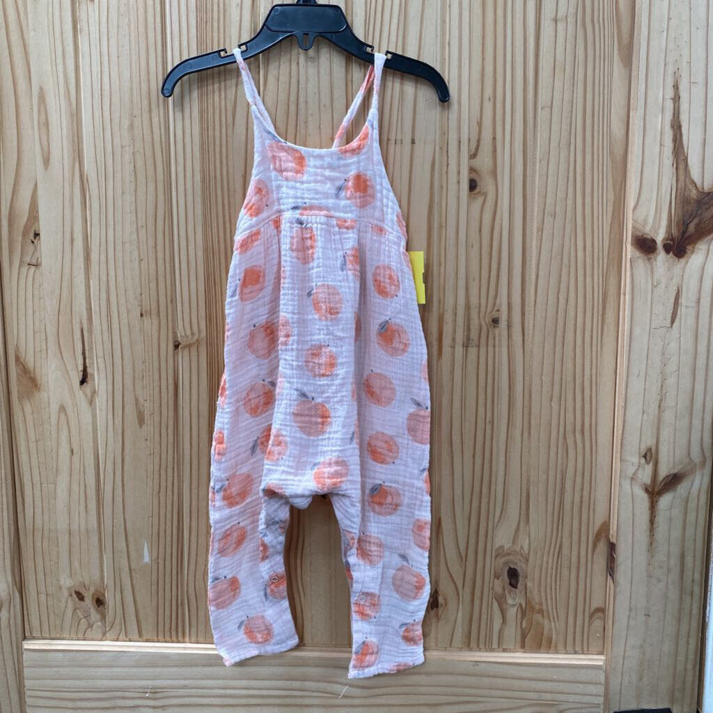 GIRLS ANGEL DEAR SL ROMPER LT PINK W/PEACHES 18/24M